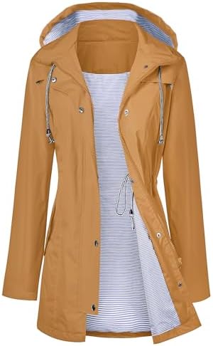 Amazon.com: Mzkdieey Womens Fleece Lined Waterproof Raincoat