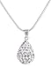 weel Shining Silver teardrop-shaped pendant necklace