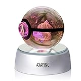 AXAYINC 3D Crystal Ball LED Night Lights Advance Laser Engraving Children's Gift (MWZZ)