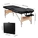 MaxKare Portable Massage Table 84'' Facial Spa Bed with Carrying Bag & Accessories, 2 Fold Extra Wide, Black.