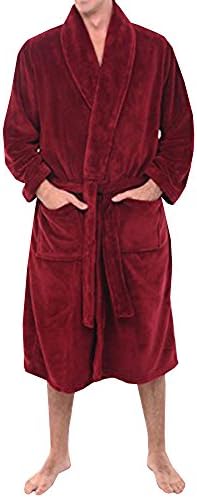 CHUIZI Ultra Soft Plush Robe for Men with Shawl Collar