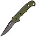 Columbia River Knife & Tool Hammond Cruiser Folding Knife with Black Partially Serrated Blade and OD Green Zytel Handles