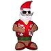 Gemmy Santa Airblown Inflatable 4 Ft. Tall Tropical Santa Lights up