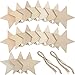 Tatuo 50 Pieces Large Wooden Star Cutouts Wood Ornaments for Crafts Unfinished Hanging Christmas Ornaments with Ropes for Embellishments, Wedding, DIY, Festival