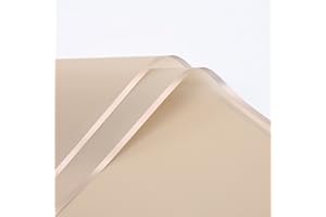 BANXIDI Korean Golden Edge Jelly Film Floral Wrapping Paper 20 Sheets Florist Supplies Waterproof Flower Bouquet Wrapping Paper Floral Supplies for Fresh Flowers, 23.6x23.6 Inch (Khaki)