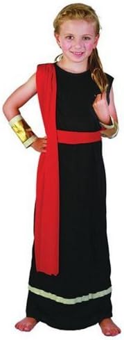 Girls 4-12 yr Black Roman Greek Caesar Emperor Fancy Dress Costume 4-12 yr SMALL by Star55