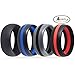 4 Pack Silicone Rubber Wedding Engagement Ring Sports Crossfit Gym Athletes Exercise (10)