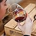 Antoni Barcelona Large Wine Glasses 29 Oz Handmade Mouth Blown Sagrada Unique Gift Mother's Day Birthdays Anniversaries Weddings Stained Glass Art (Set 1, Red)