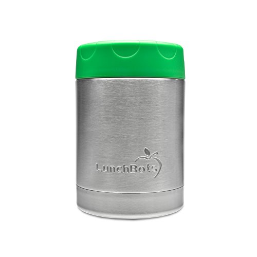 LunchBots Thermal 12 oz Triple Insulated Food Container - Hot 6 Hours or Cold 12 Hours - Leak Proof Thermos Soup Jar - All Stainless Interior - Green - Thumbnail 6