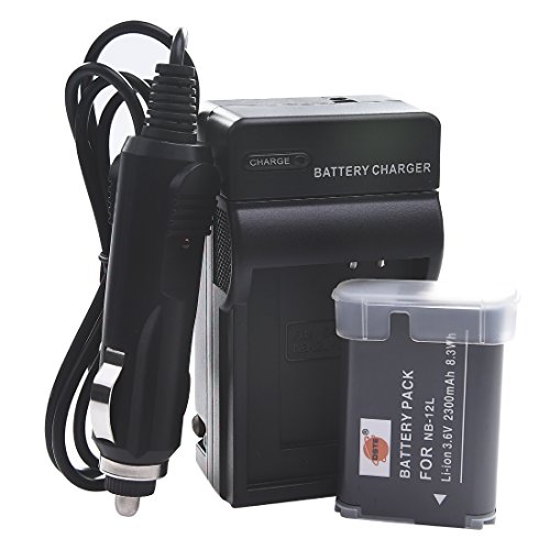 DSTE® NB-12L Battery + DC161 Travel and Car Charger Adapter for Canon LEGRIA mini X PowerShot N100 G1 X Mark II Digital Camera as NB12L DSTE® NB-12L Battery + DC161 Travel and Car Charger Adapter for Canon LEGRIA mini X PowerShot N100 G1 X Mark II Digital Camera as NB12L
