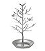 Jqworkland Silver Birds Tree Jewelry Stand Display Earring Necklace Holder Organizer Rack Tower-silver