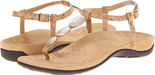 Vionic Lizbeth Womens T-strap Orthotic Sandal Gold Cork - 11