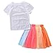 KIDSA Baby Toddler Little Girls It's My Birthday Print Shirt Tutu Skirt Dress Outfit Set