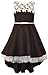 Bonnie Jean Big Girls 7-16 Sleeveless Lace belted High low Dress - Black Party Dress