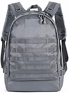 PUBG Level 3 Backpack 35L Tactical Military MOLLE Assault Backpack Pack Waterproof Bag Rucksack Sport Outdoor Gear For Hunting Camping Trekking with USB Charging (gray)