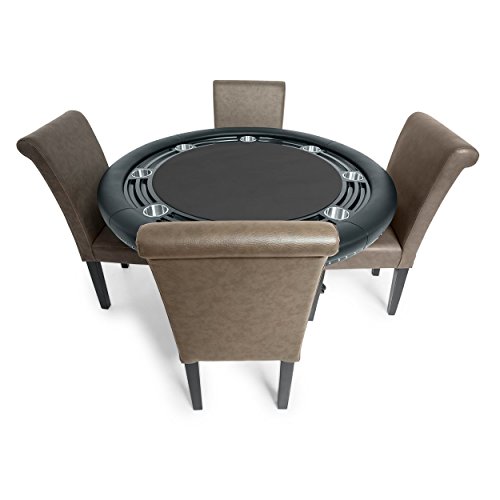 BBO Poker Nighthawk Poker Table for 8 Players with Felt Playing Surface