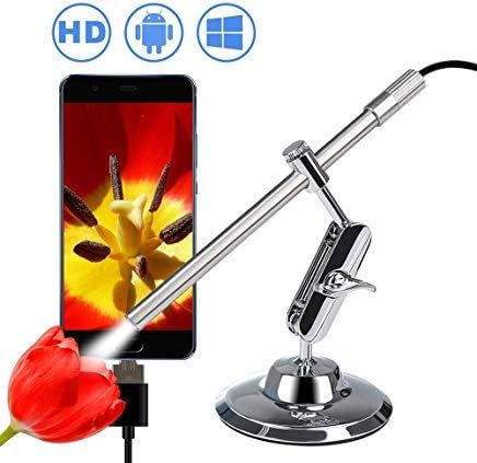 Seesi USB Microscope Portable Handheld 10-200X Magnification HD Inspection Camera Waterproof Endoscope Otoscope Nasoscope for Android PC Mac Windows for Kids Students Children Teachers Beginners