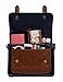 ECOSUSI Women Vintage PU Leather Laptop Bag Briefcase Crossbody Messenger Bags Satchel Purse, Dark Blue