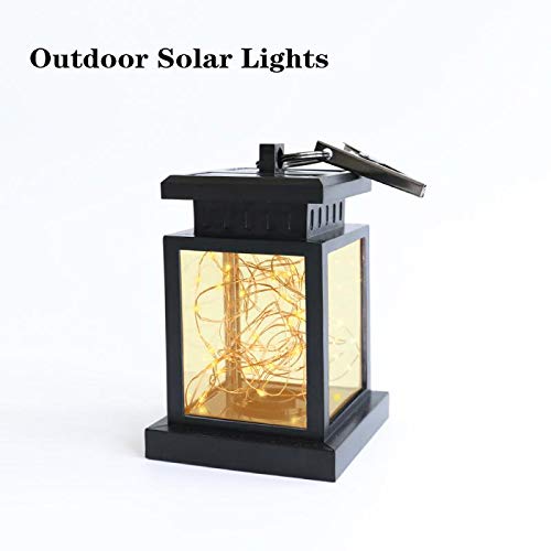 Tinpa Solar Lantern Lights Outdoor Fairy String Lights,Hanging lamp Copper Wire for Front Door, Yard, Garage, Deck, Porch, Shed, Walkway