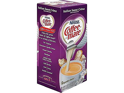 COFFEE-MATE 84652CT LIQUID COFFEE CREAMER ITALIAN SWEET CREME 0.375OZ MINI CUPS 50/BX 4 BOX/CTN