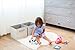 Squared Home Solutions Fabric Storage Cube Bins, Cream Gray (Set of 6)