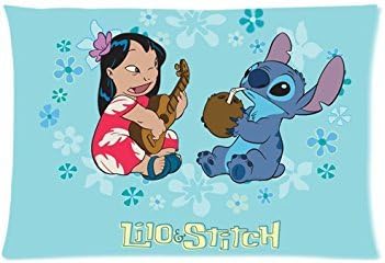 Lilo Stitch Custom Zippered Pillow Cases 20x30 (Twin sides)