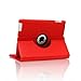 SingPad 360 Degree Rotating Stand Smart Cover PU Leather Case Apple New iPad 4 & 3 (3rd and 4th Generation with Retina Display) / IPad 2- Wake/Sleep Function (Red)