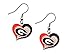 NCAA Georgia Bulldogs Swirl Heart Earrings