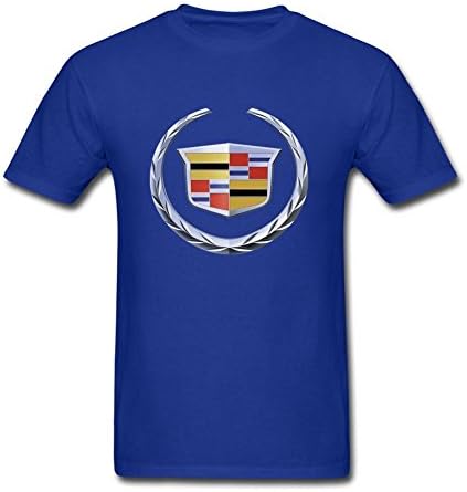 UOOLTTR Men's General Motors Cadillac Logo T-Shirt Royal Blue XXXL