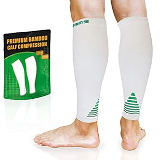 BAMS Premium Bamboo Leg & Calf Compression Sleeve with graduated compression technology designed to increase blood circulation