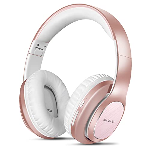 WorWoder Bluetooth Over Ear Kopfhörer, 80 Stunden Spielzeit Kopfhörer mit Hi-Fi Stereo Headset Tiefer Bass, Wireless Kopfhörer mit Mikrofon für iPhone