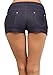 Yelete Women's Casual Summer Stretchy Jegging Shorts (Medium, Navy)