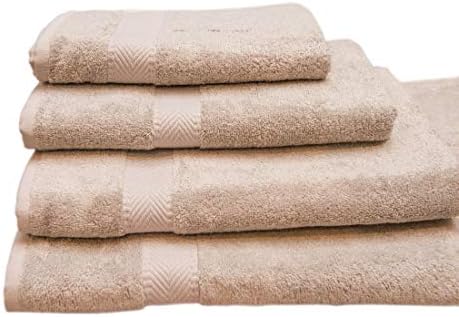 Green Bear Luxurious Bamboo Hair/Hand Towel (100x50cm) - Naturally Hypoallergenic and Antibacterial - Taupe
