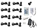 Xking 1.5W 12VDC Dimmable LED Mini Spotlight Jewelry Showcase Display Lights Black Shell Surface Mount with Wireless IR Dimmer (Pack-8,Warm White)
