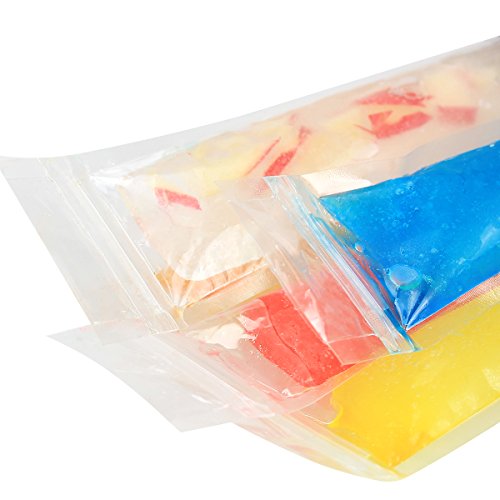 Ice Popsicle Mold Bags, Naisidier 150Pcs Disposable Zip-Top Ice Pop Molds with 5 Ice Pop Sleeves, Summer Ice Pop Making Molds for Yogurt Juice Fruit Ice Candy