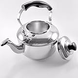 Tea Kettle Stainless Steel Whistling Teapot Teakettle for Stovetop-Rust Resistant Mirror Finish-3qt