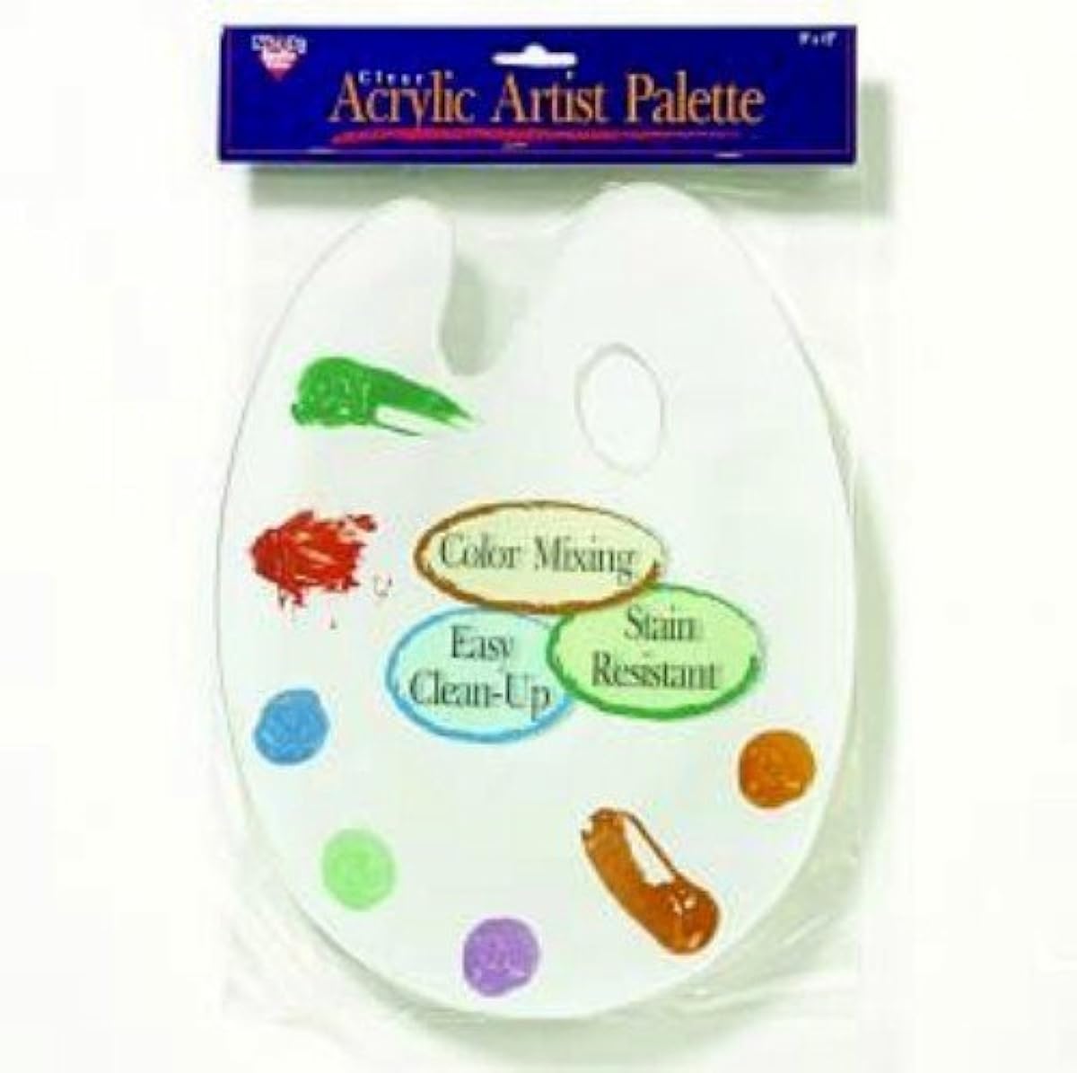 9" x 12" Clear Acrylic Artist Paint Mixing Palette Makes Cleanup Easy