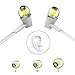Mxstudio Stereo Sound Headphones Wired Earphones In-Ear Earphones with Volume Control Earbuds with Mic White