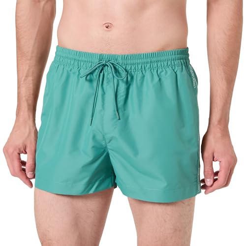 Calvin Klein Short de Bain pour Homme, Vert (Vert Sauvage), L