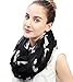 Lina & Lily Dachshund Dog Print Infinity Loop Scarf for Women Lightweight (Black)