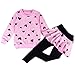 DDSOL Little Girls Clothing Set Outfit Heart Print Hoodie Top+Long Pantskirts 2pcs