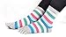 Toe Socks Women Five Toes Wicking 5 Finger Cotton Athletic Striped Crew 6 Pack