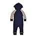 Burt's Bees Baby Baby Boys' Romper Jumpsuit, 100% Organic Cotton One-Piece Coverall, BlueStarry Night Colorblocked Raglan, 12 Months