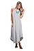 JYUAN Women's Casual Summer Boho Sleeveless Striped Beach Long Maxi Dress (M, Striped)
