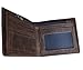Men's Genuine Leather Bifold Wallet With Long Zipper Pocket Coin Pocket Wallet (brown1)