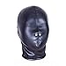 Adult Sex Toy Leather Costume Restraint Mask Hood All Closed Mouth Gag Headgear Harness Hood Fetish Bondage Head Mask (Head < 58cm, Black)thumb 3