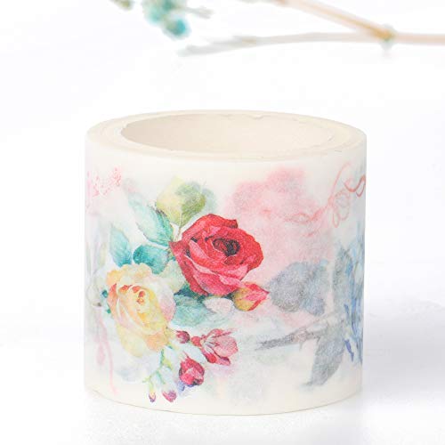 Molshine Floral Washi Masking Tape Set of 10, Spring Flower Decorative Sticky Paper Tapes for DIY Craft, Gift Wrapping, Bullet Journal, Planner, Scrapbooking (A) - Thumbnail 6