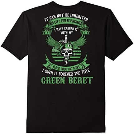 Men's Special Forces Clothing: Green Beret T-shirt XL Black