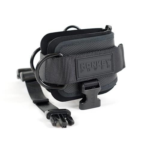 Monkey Power Fit Par De Grilletes para Tobillo Modelo Ultra para Gym y Fitness Polera con Talonera para Gimnasio. Abductor Y Gluteo con Materiales Resistentes y Reforzados Premium