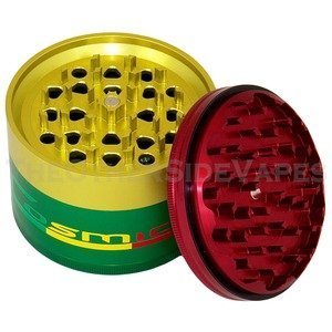 X-Large 3.5" Cosmic Case 4 Piece Rasta Aluminum Grinder by Cosmic Case